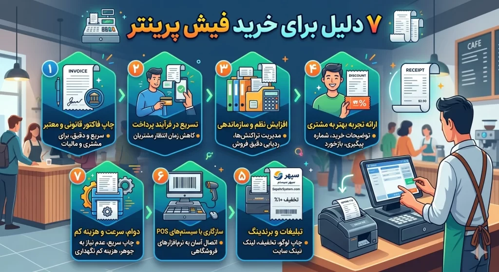 7 دلیل برای خرید فیش پرینتر