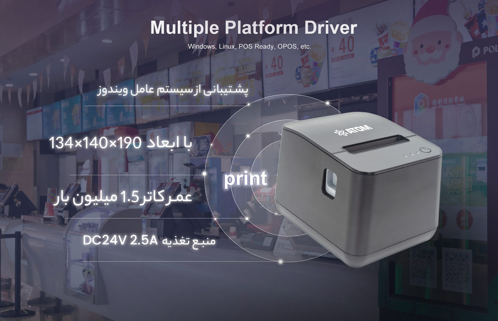 فیش پرینتر ATOM S300i