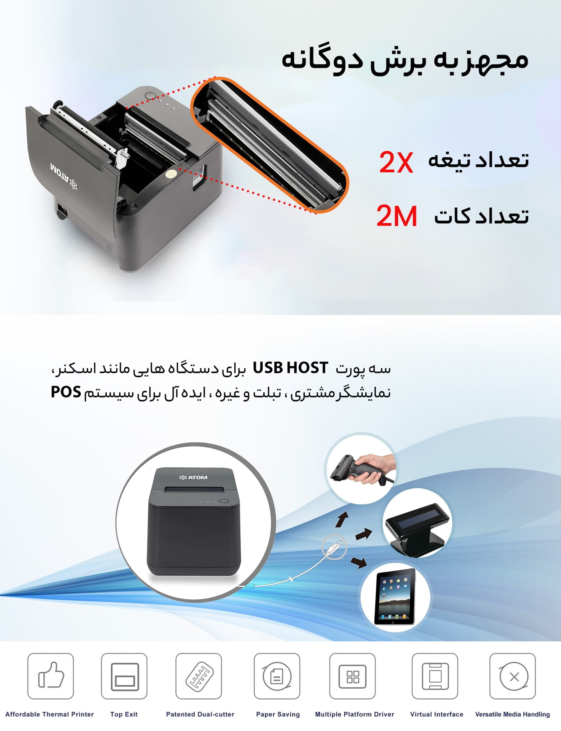 فیش پرینتر ATOM S300i